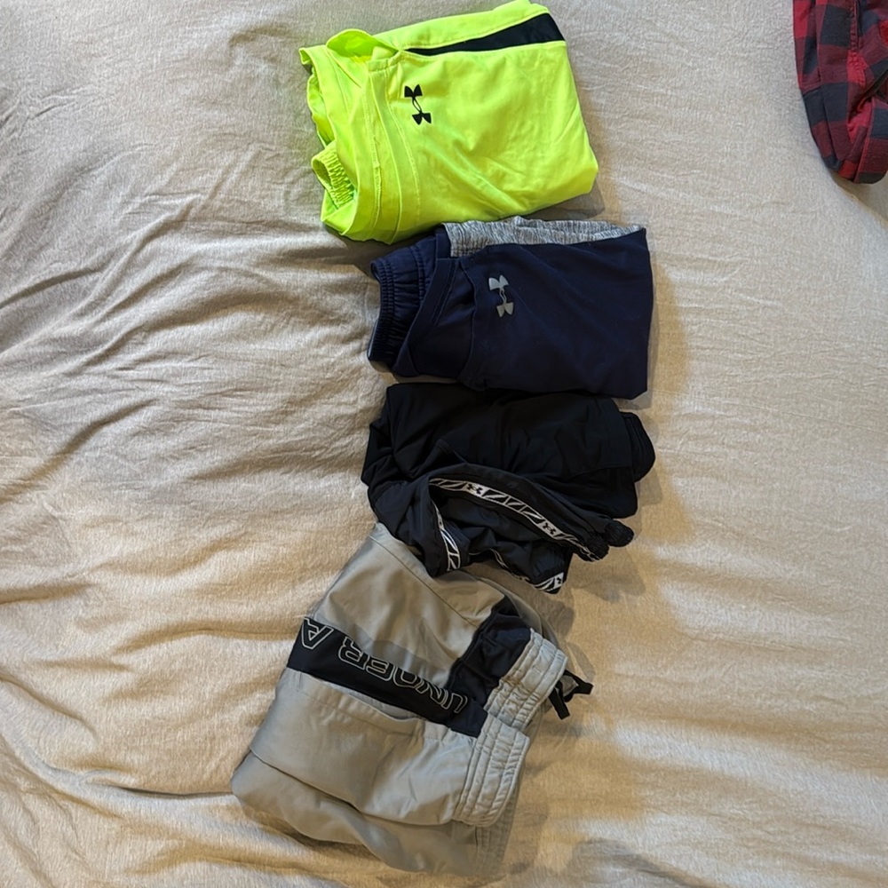 Lot of 4 pairs of 3XL Under Armour athletic shorts.   Pre-worn.  No longer wear